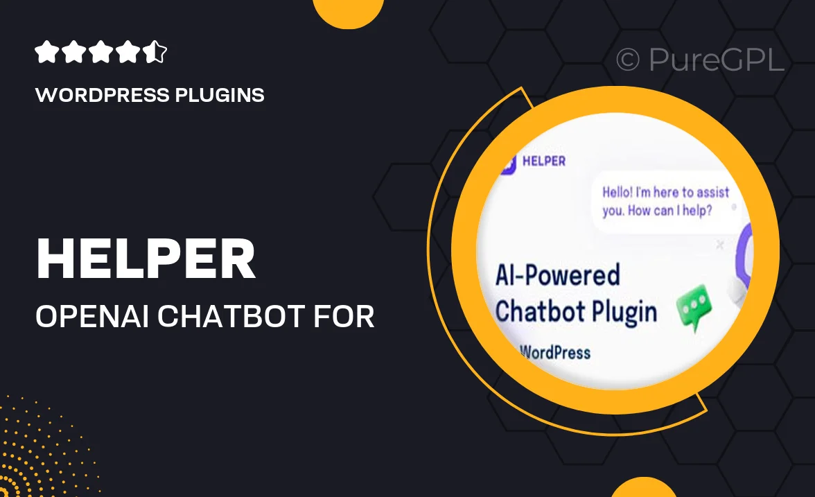 Helper – OpenAI Chatbot for WordPress