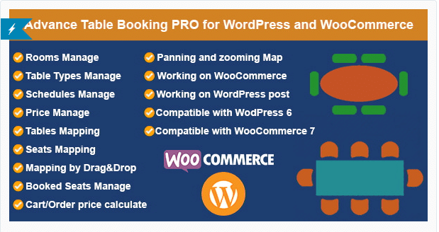 Restaurant Reservation - Table Booking with Seat Reservation for WooCommerce