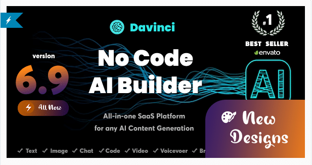 Davinci AI - OpenAI Content, Text, Image, Voice, Chat, Code, Transcript, and Video Generator as SaaS