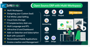 WorkDo Dash SaaS - Open Source ERP with Multi-Workspace